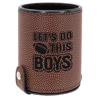Football Laserable Leatherette Dice Cup with 5 Dice