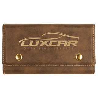 Rustic/Gold Laserable Leatherette Card & Dice Set