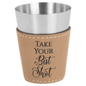 Light Brown Stainless Steel 2 oz. Shot Glass