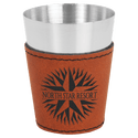 Rawhide 2 oz. Laserable Leatherette & Stainless Steel Shot Glass