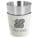 White Marble Stainless Steel 2 oz. Shot Glass