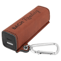 Rawhide Laserable Leatherette 2200 mAh Power Bank with USB-C Cord