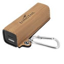 Bamboo Laserable Leatherette 2200 mAh Power Bank with USB-C Cord