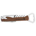 Dark Brown Laserable Leatherette Wine Bottle Opener