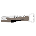 Gray Laserable Leatherette Wine Bottle Opener