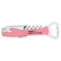 Pink Laserable Leatherette Wine Bottle Opener