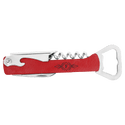 Red Laserable Leatherette Wine Bottle Opener