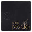 Black/Gold 8" x 8" Laserable Leatherette Phone Charging Mat