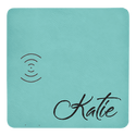 Teal 8" x 8" Laserable Leatherette Phone Charging Mat