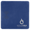 Blue/Silver 8" x 8" Laserable Leatherette Phone Charging Mat