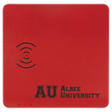 Red 8" x 8" Laserable Leatherette Phone Charging Mat