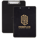 Black/Gold 9" x 12 1/2" Laserable Leatherette Clipboard