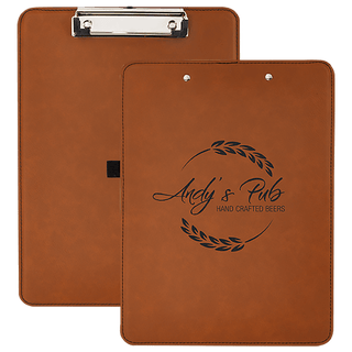 Rawhide 9" x 12 1/2" Laserable Leatherette Clipboard