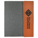 Rawhide Laserable Leatherette / Gray 9 1/2" x 12" Laserable Leatherette / Canvas Portfolio with Notepad