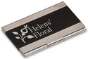 Black 3 3/4" x 2 1/2" Laserable Business Card Holder