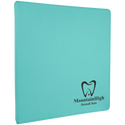 Teal 10 1/2" x 11 1/2" Laserable Leatherette 3 Ring Binder with 1" Slant D Rings