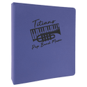 Purple/Black 10 1/2" x 11 1/2" Laserable Leatherette 3 Ring Binder with 1" Slant D Rings