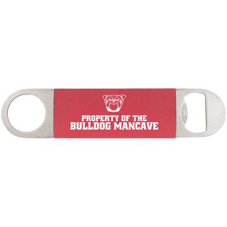 Red White 1 1/2" x 7" Bottle Opener with Silicone Grip