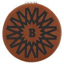 Rawhide 2 1/2" Laserable Leatherette Compact Mirror
