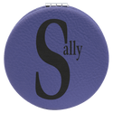 Purple 2 1/2" Laserable Leatherette Compact Mirror
