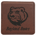 Football 4" x 4" Square Laserable Leatherette Coaster