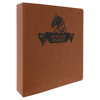 Rawhide 11" x 11 1/2" Laserable Leatherette 3 Ring Binder with 2" Slant D Rings