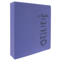Purple/Black 11" x 11 1/2" Laserable Leatherette 3 Ring Binder with 2" Slant D Rings