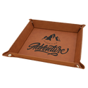 Rawhide Laserable Leatherette Snap Up Tray with Silver 9" x 9" Snaps