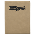 Light Brown 7" x 9" Laserable Leatherette Small Portfolio with Notepad