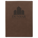 Dark Brown 7" x 9" Laserable Leatherette Small Portfolio with Notepad