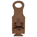 Dark Brown Laserable Leatherette Wine Bag