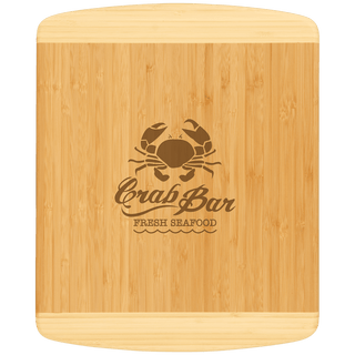 13 1/2" x 11 1/2" Bamboo 2-Tone Cutting Board