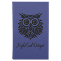 Purple 5 1/4" x 8 1/4" Laserable Leatherette Sketch Book with Unlined Notepad