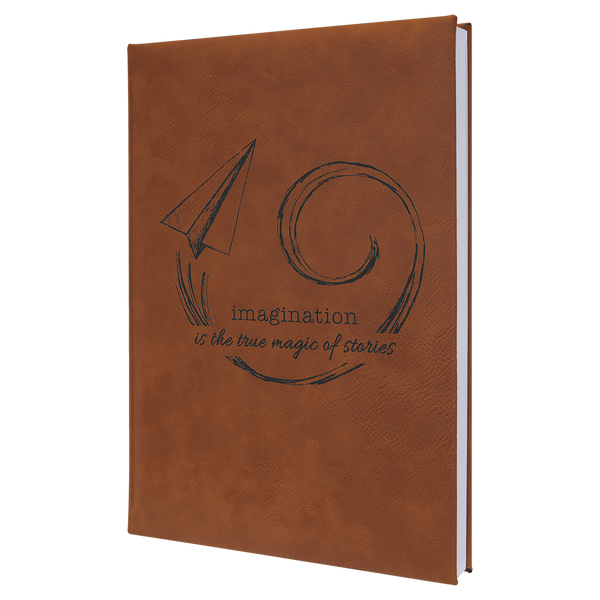Rawhide 7" x 9 3/4" Laserable Leatherette Journal with Lined Notepad