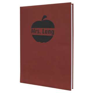 7" x 9 3/4" Rose Laserable Leatherette Journal with Lined Notepad