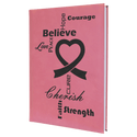Pink 7" x 9 3/4" Laserable Leatherette Journal with Lined Notepad