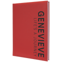 Red 7" x 9 3/4" Laserable Leatherette Journal with Lined Notepad