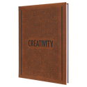 Rawhide 7" x 9 3/4" Laserable Leatherette Sketch Book with Unlined Notepad