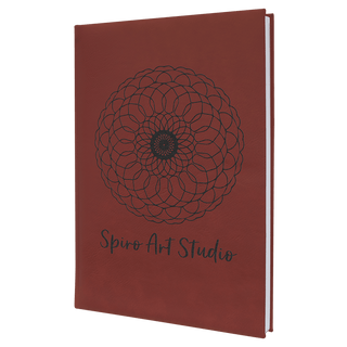 7" x 9 3/4" Rose Laserable Leatherette Sketch Book with Unlined Notepad