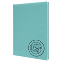 Teal 7" x 9 3/4" Laserable Leatherette Sketch Book with Unlined Notepad