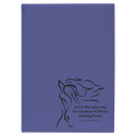 Purple 7" x 9 3/4" Laserable Leatherette Sketch Book with Unlined Notepad
