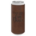 Dark Brown Laserable Leatherette Slim Beverage Holder