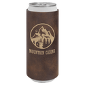 Rustic/Gold Laserable Leatherette Slim Beverage Holder