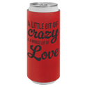 Red Laserable Leatherette Slim Beverage Holder