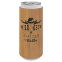 Bamboo Laserable Leatherette Slim Beverage Holder