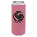 Pink Laserable Leatherette Slim Beverage Holder