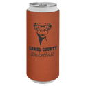 Basketball Laserable Leatherette Slim Beverage Holder