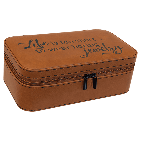 Rawhide 7 1/2" X 4 1/2" Laserable Leatherette Jewelry Box