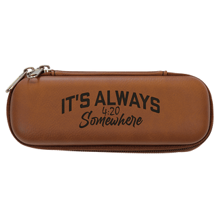 7" x 2 1/2" x 1 3/4" Rawhide Leatherette Smoke Case