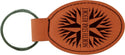 Rawhide 3" x 1 3/4" Laserable Leatherette Oval Keychain